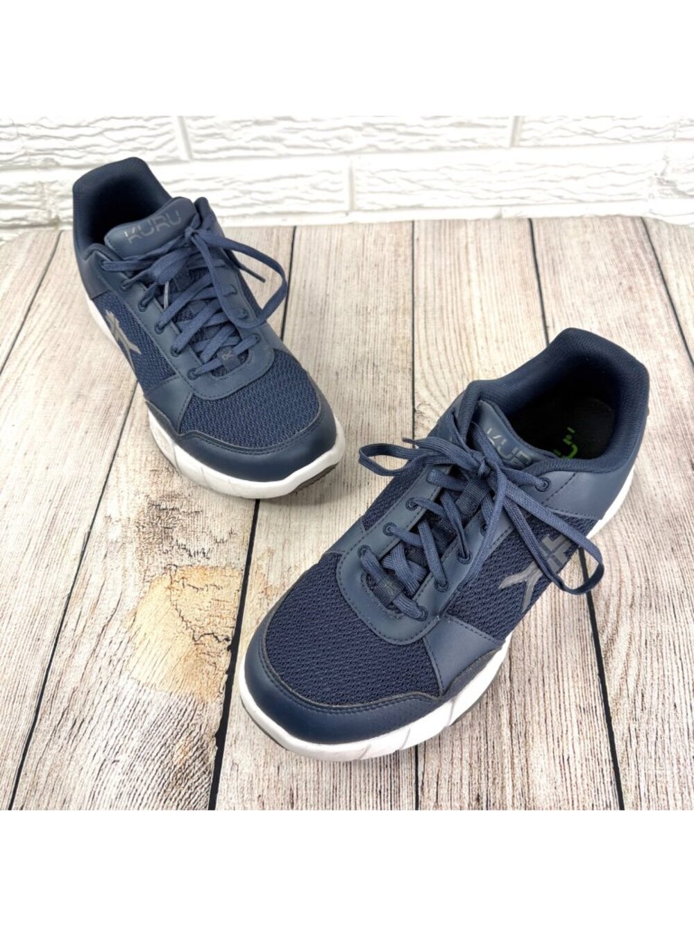 Kuru Mens Quantum 2.0 Athletic Walking Sneakers Indigo Blue Slate Grey Size 13W